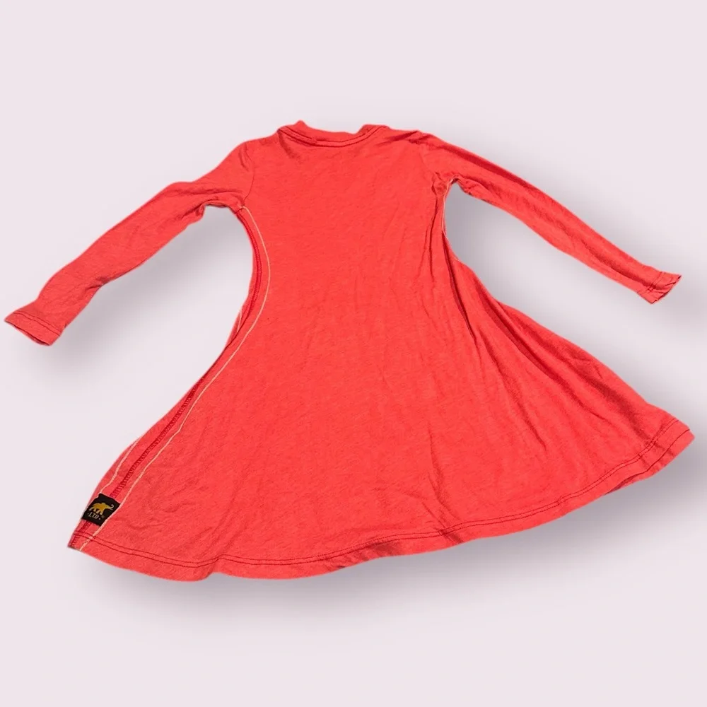 Girls Trunk Ltd Vibrant Red The Beatles John Lennon Long Sleeve Dress Size 5